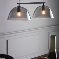 Wendo taklampa Ø70 svart/rökfärgat glas