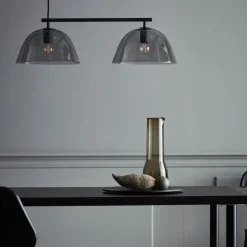 Wendo taklampa Ø70 svart/rökfärgat glas