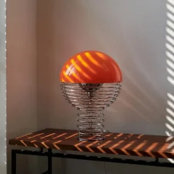Wire 40 bordslampa krom/orange