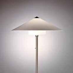 WSTL 30 Wagenfeld Golvlampa nickel/vit