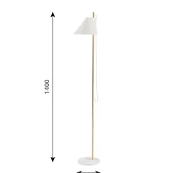 YUH Golvlampa white/brass